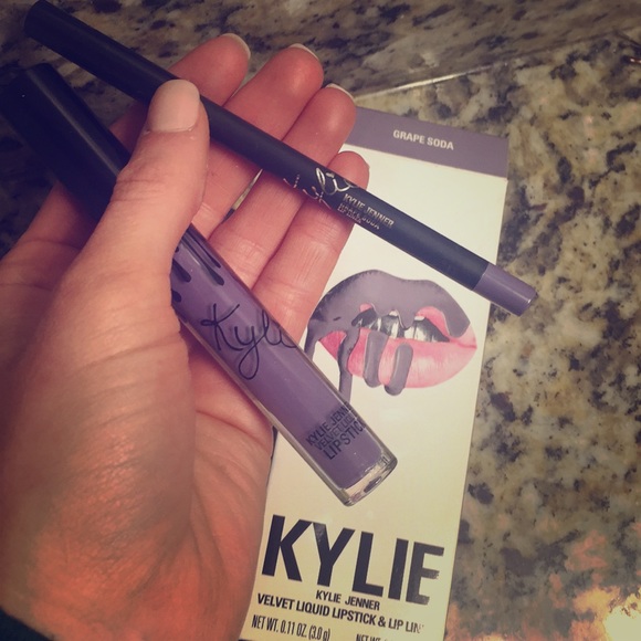 Kylie Cosmetics Other - kylie grape soda liquid lipstick/liner set